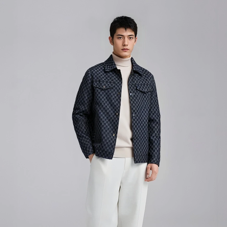 冬季新款男士夹克加厚翻领短款中青年轻便保暖防寒男装夹克衫外套