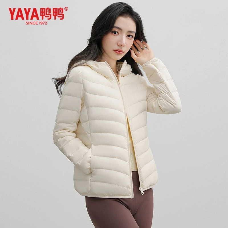 轻薄款羽绒服女秋冬休闲时尚显瘦纯色女士保暖外套YE3A608306A