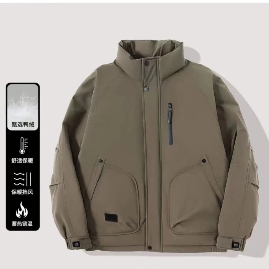 *7708#绿色#国标慵懒立领情侣加厚百搭YF外套