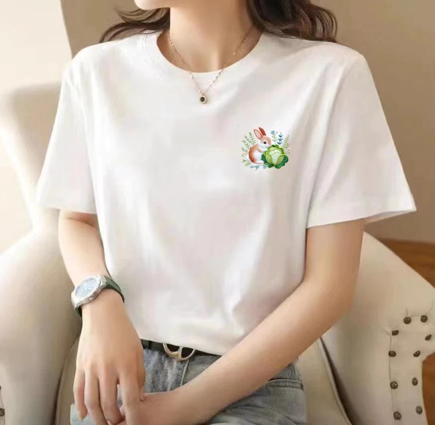 露安妮雪【福利】夏季短袖T恤穿搭时尚男女同款宽松ins圆领百潮流