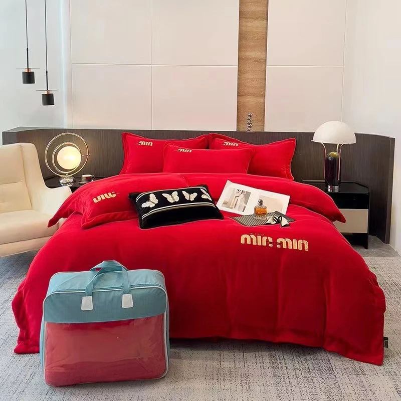 高品质特厚，有机养绒冬天保暖四件套床上用品