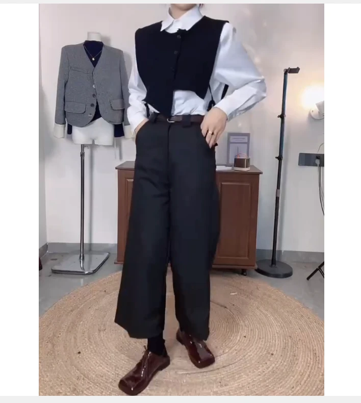 2024秋季新款时尚女装网红气质休闲洋气马甲上衣裤子珍惜女