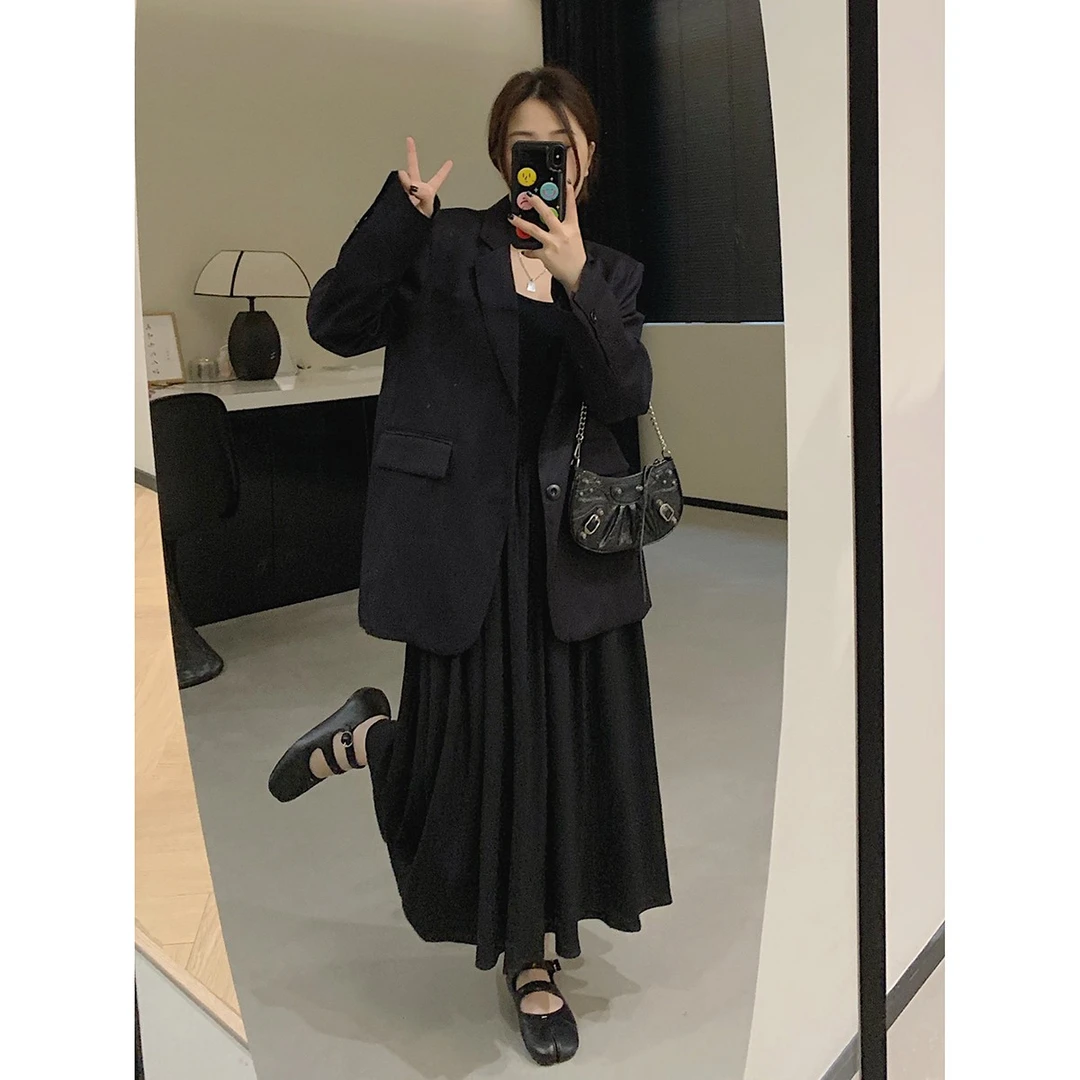 曾月半mm清仓《入夏西装》能搭一个夏天的薄款黑色西装外套！ZS167