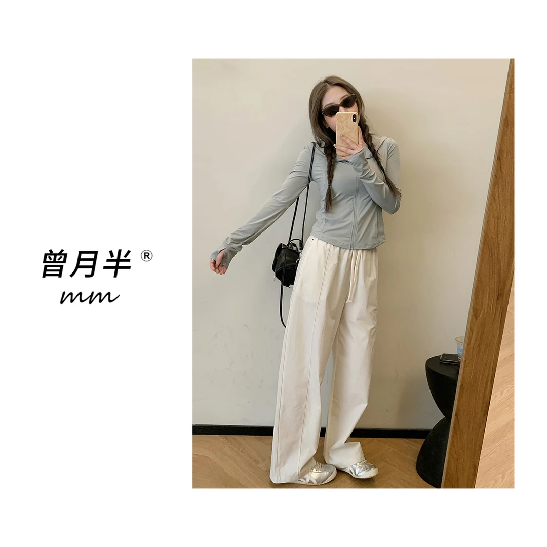 曾月半mm清仓《纸袋裤》立裁明线阔腿休闲裤！zk186