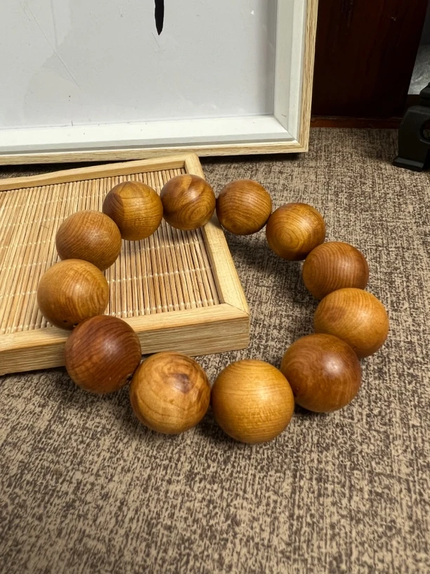 太行瑕疵高油柏柏2.0单圈佛珠手串