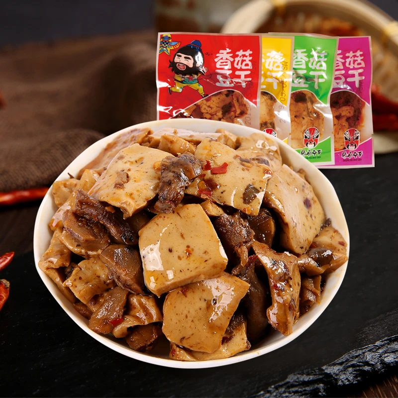 张飞香菇豆干小包装麻辣零食小吃即食香辣豆腐干辣条休闲食品特产