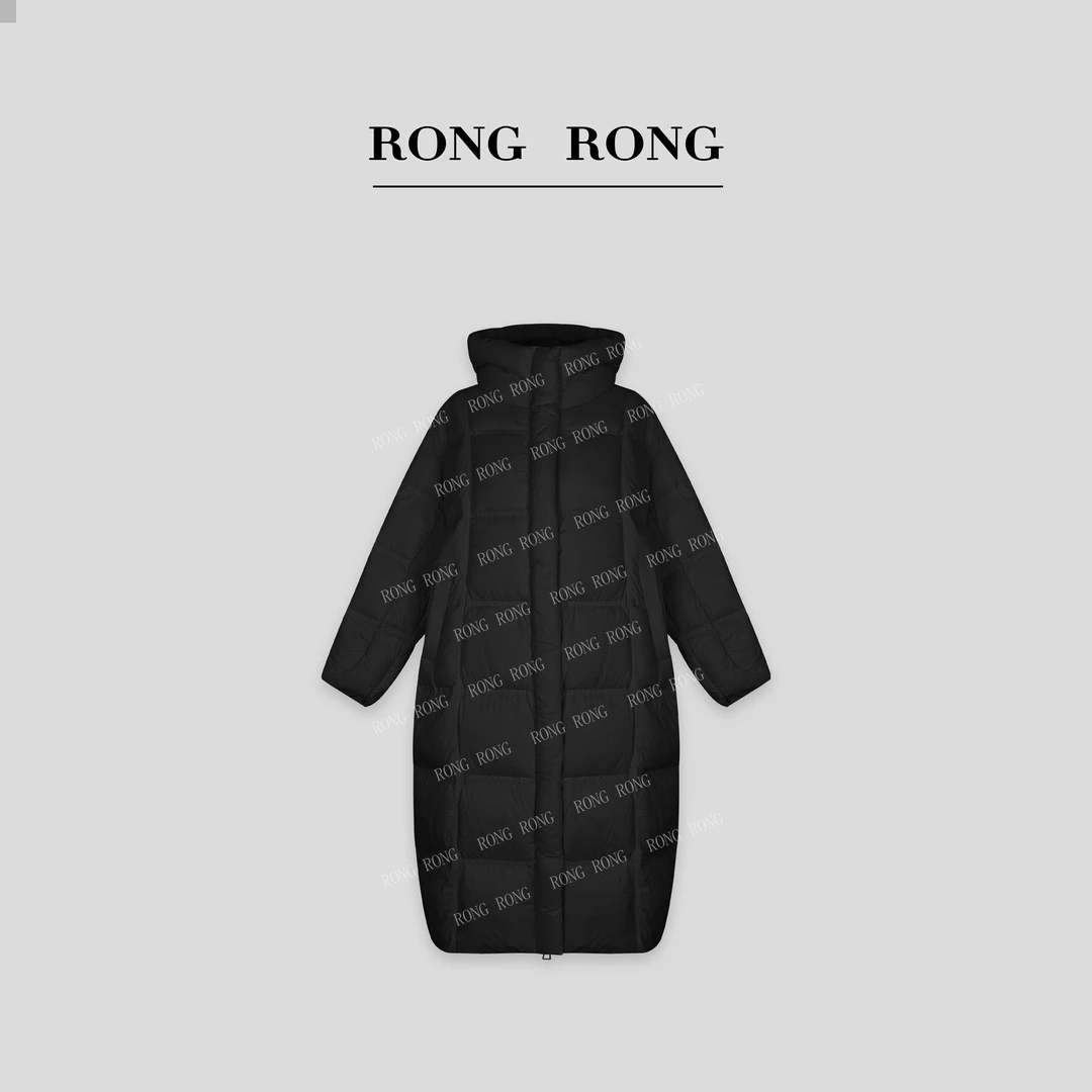 溶溶【长夜银滩】RONGRONG 90白鹅绒柔软三防锁温长款羽绒服378-1