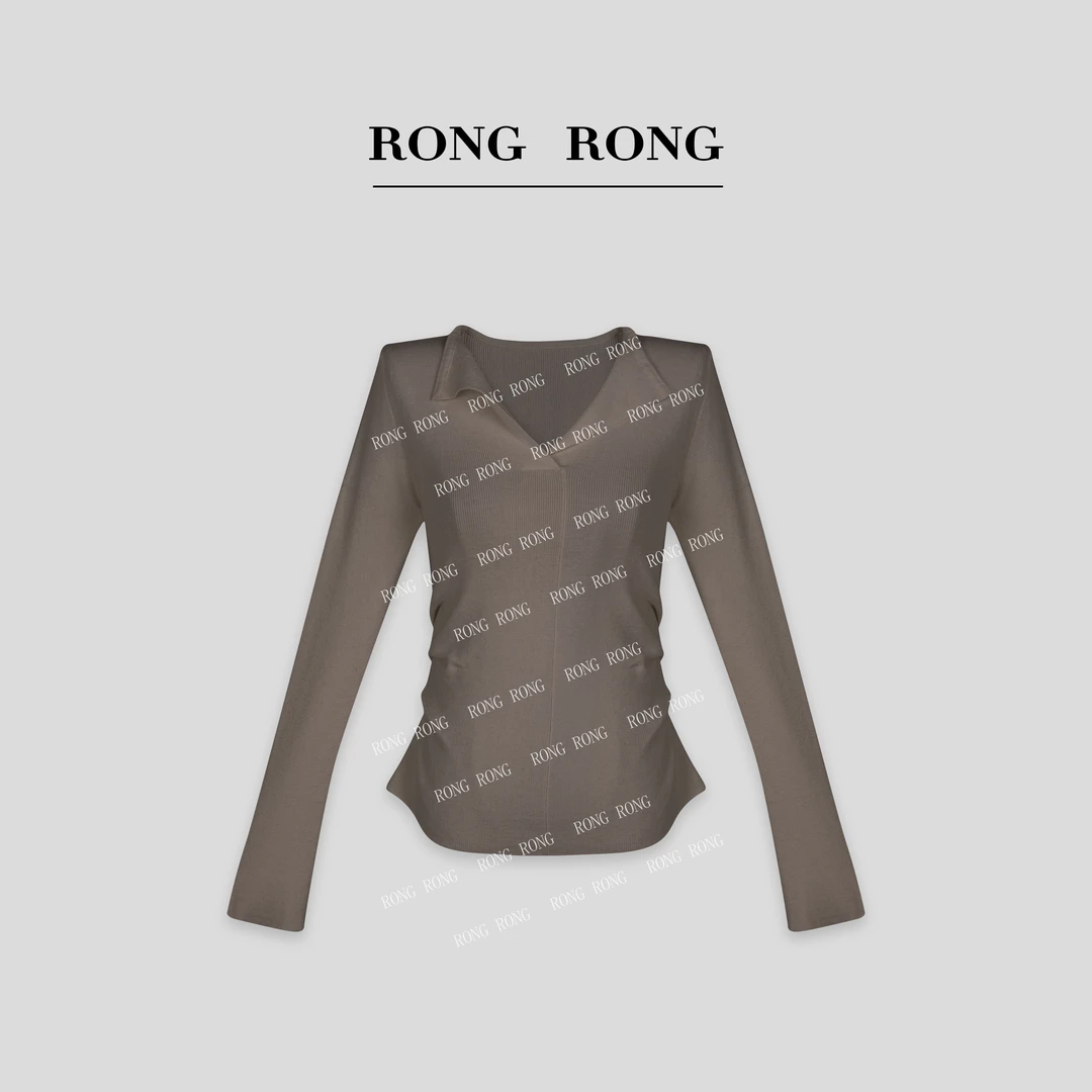 溶溶T【优雅腰精】RONGRONG羊毛显瘦百搭收腰打底衫C-I205615-11.18