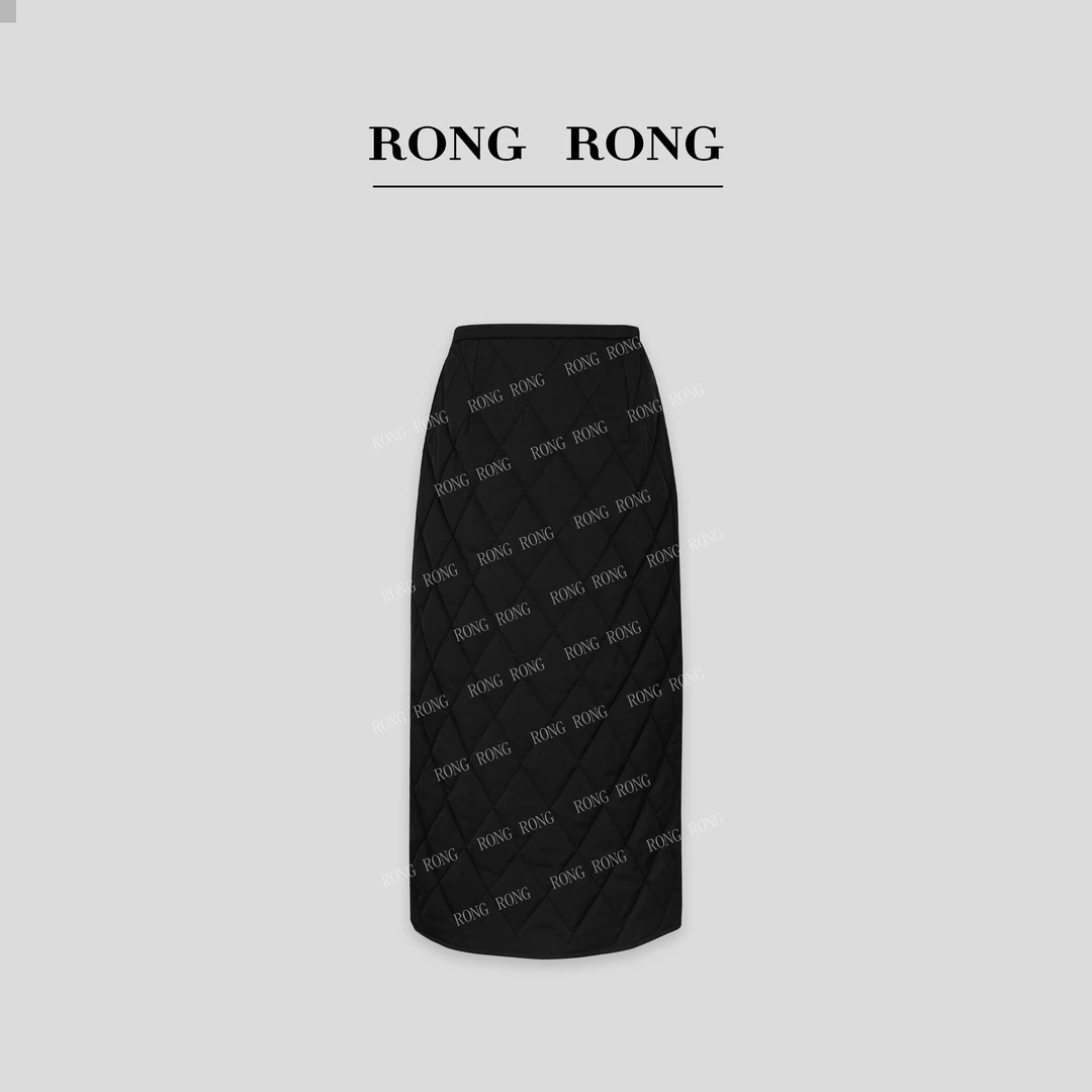 溶溶【定格秀场】RONGRONG  厚夹棉格子挺括显瘦高级感半裙 24D6071