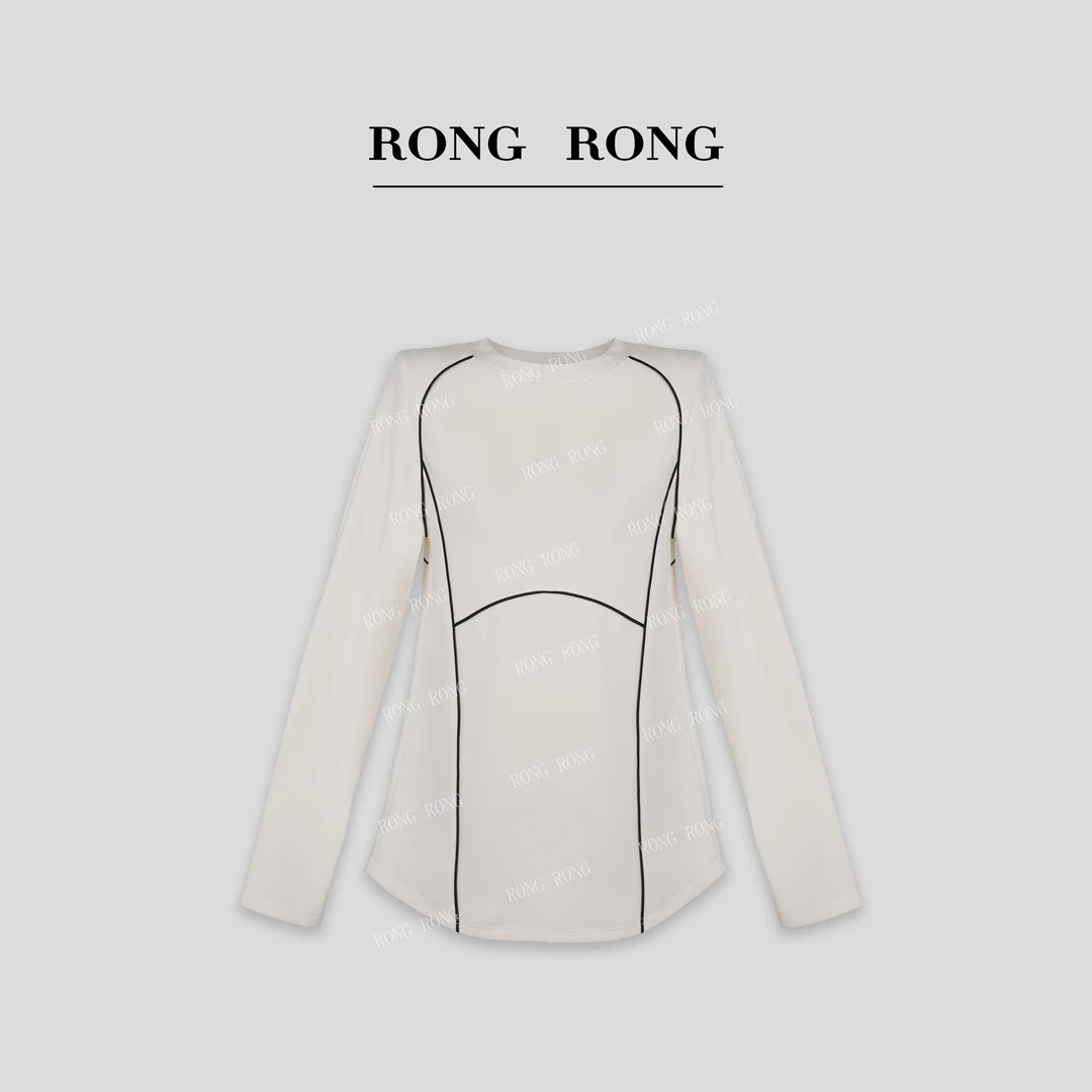 溶溶T【超模衣】RONG莱赛尔暖姜纤维撞色牙条发热上衣U-A8965993