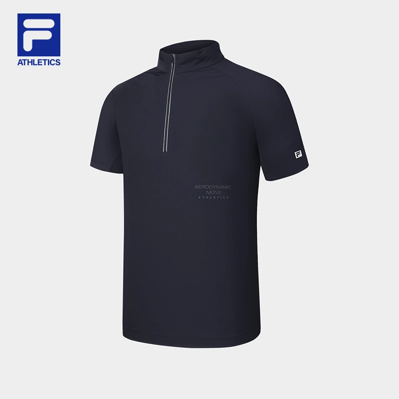 Fila/斐乐男【高弹舒适运动短袖】夏季百搭休闲立领T恤 A11M431107F