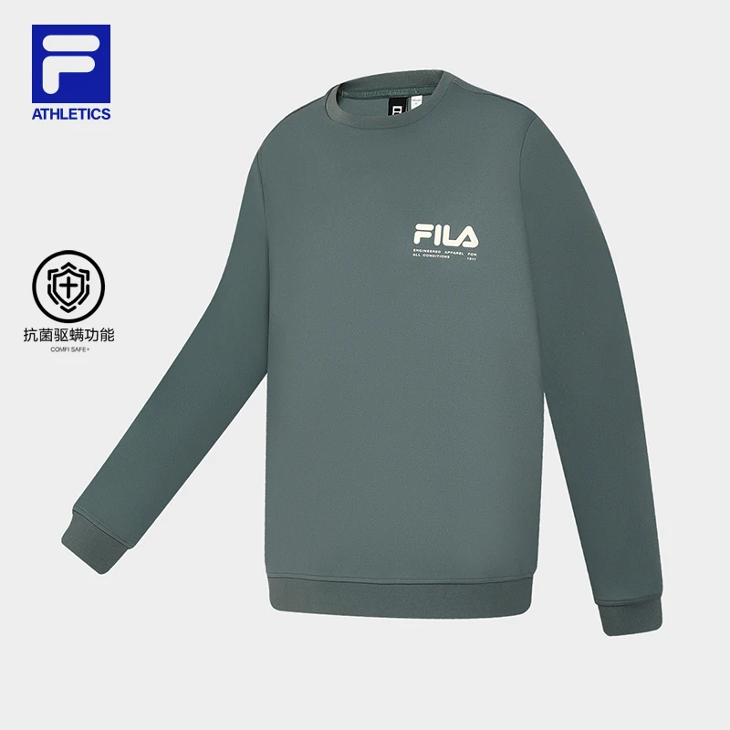 Fila/斐乐男子【速干弹力圆领卫衣】户外休闲长袖套头衫A11M337205F