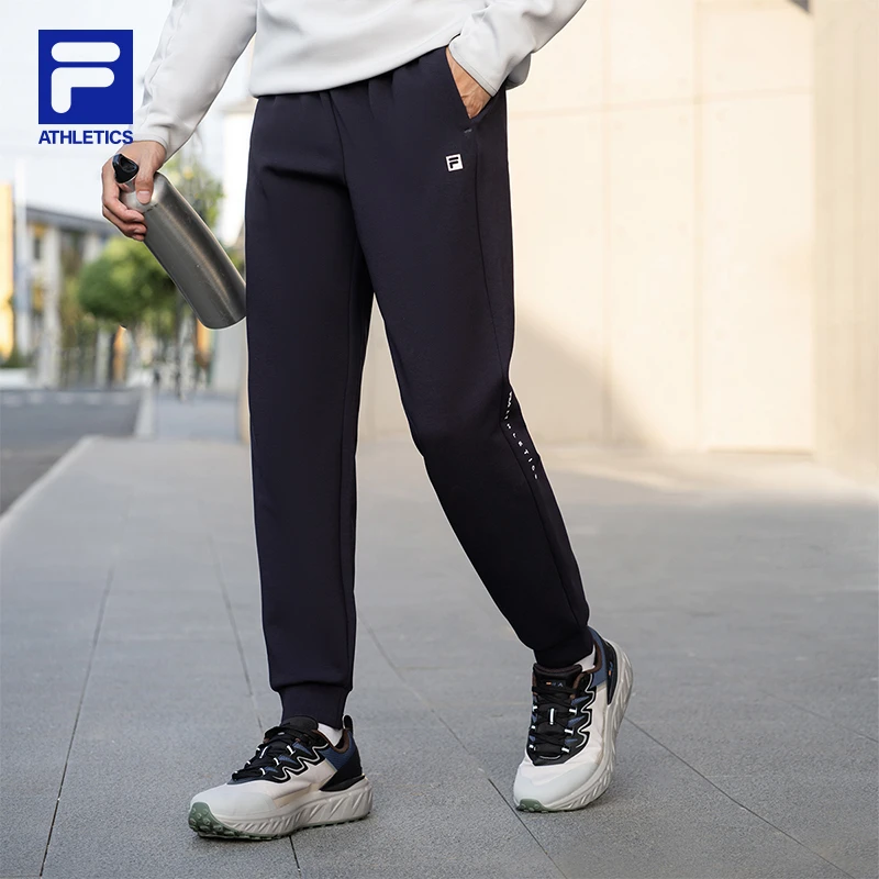Fila/斐乐男子【亲肤束脚健身抽绳裤】春季弹力运动长裤A11M341602F