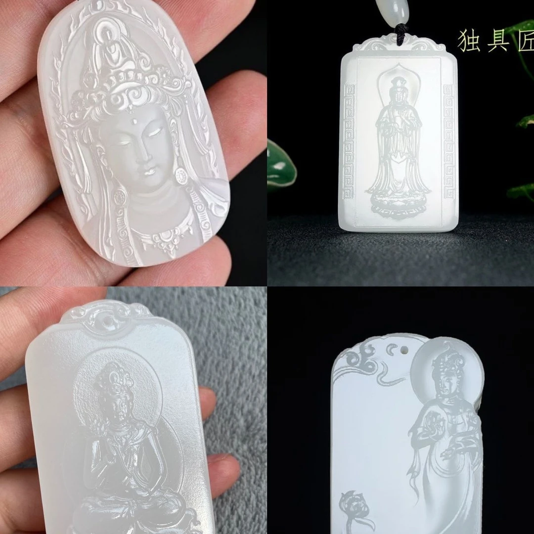 1-100天然玉石吊坠男女同款（一物一拍，所见所得）