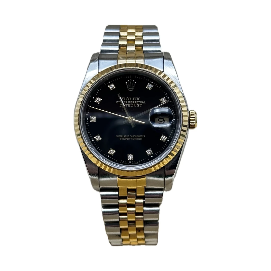 95新 Rolex/劳力士 日志型系列/16233/36mm/单表/间金/经典名表