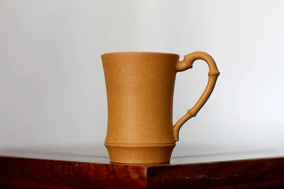 【竹段主人杯】泥料：原矿黄金段容量：100cc左右红泥茶具茶道紫砂壶