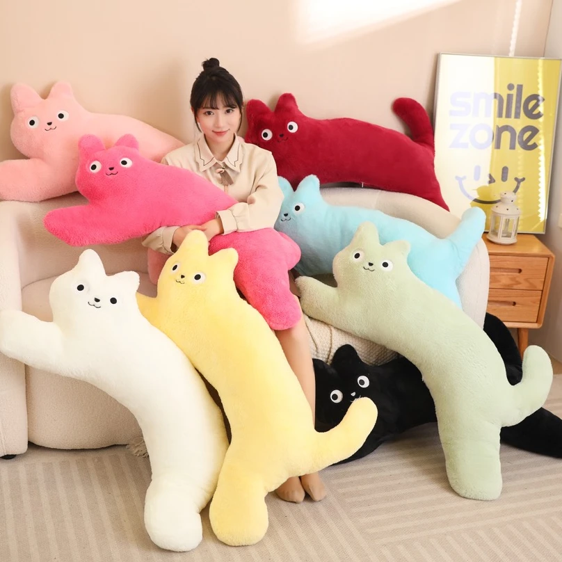 猫猫条古怪可爱毛绒抱枕布艺玩具送闺蜜朋友生日礼物