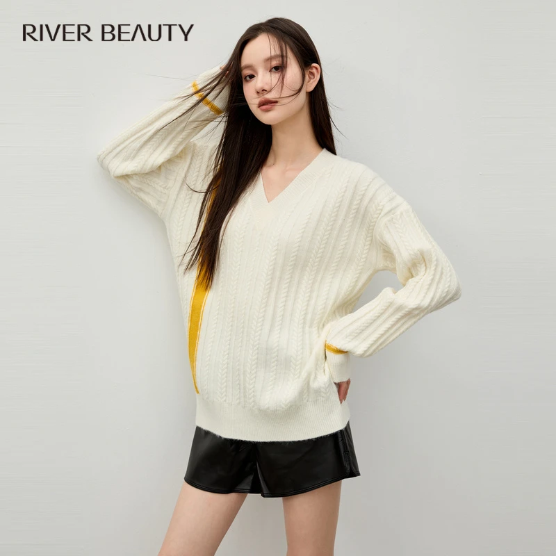 【黎黎粉专属】RB 不规则设计感时尚针织毛衫 QM22157145