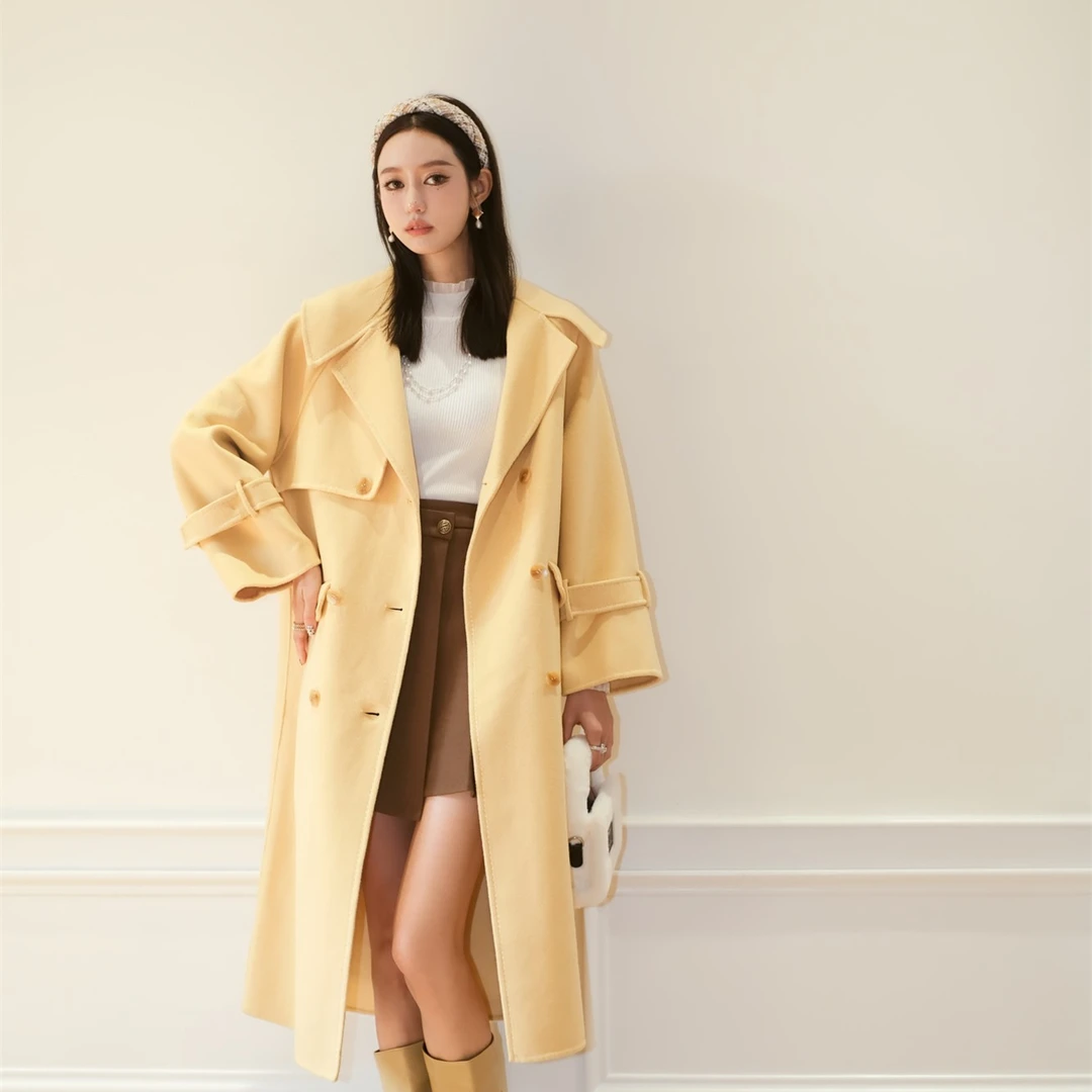 【小云总专属】RB 设计感绵羊毛大衣气质宽松时尚外套 RD21417102