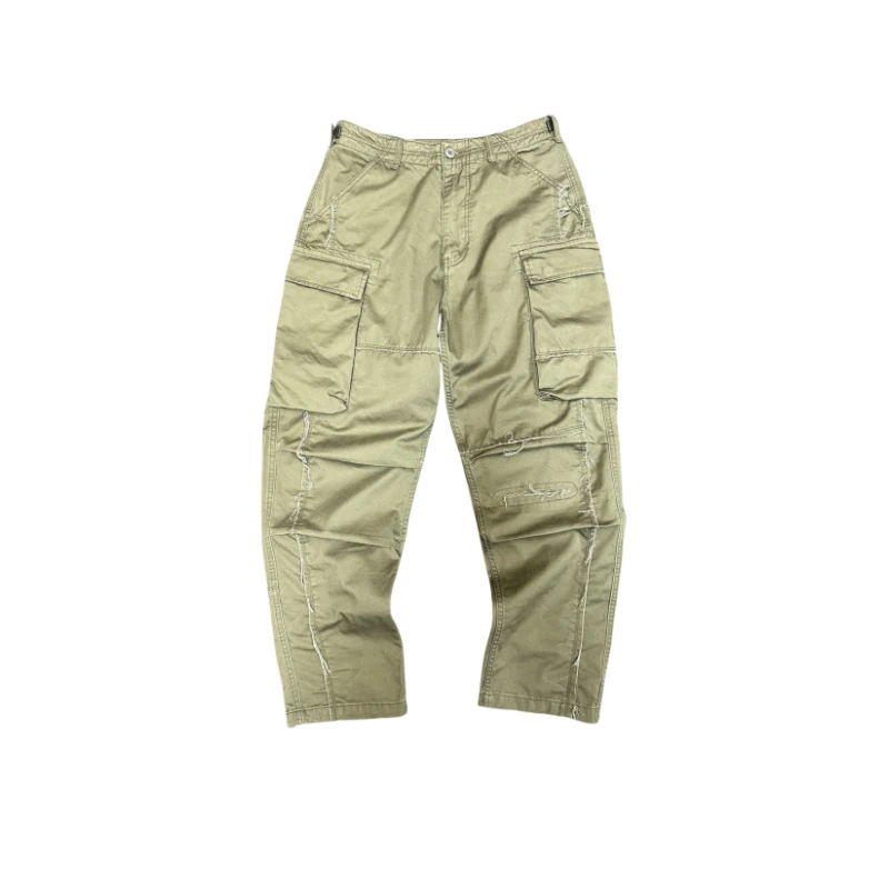 【断码捡漏】24020#洗褪做旧立体剪裁侦查伞兵工装长裤