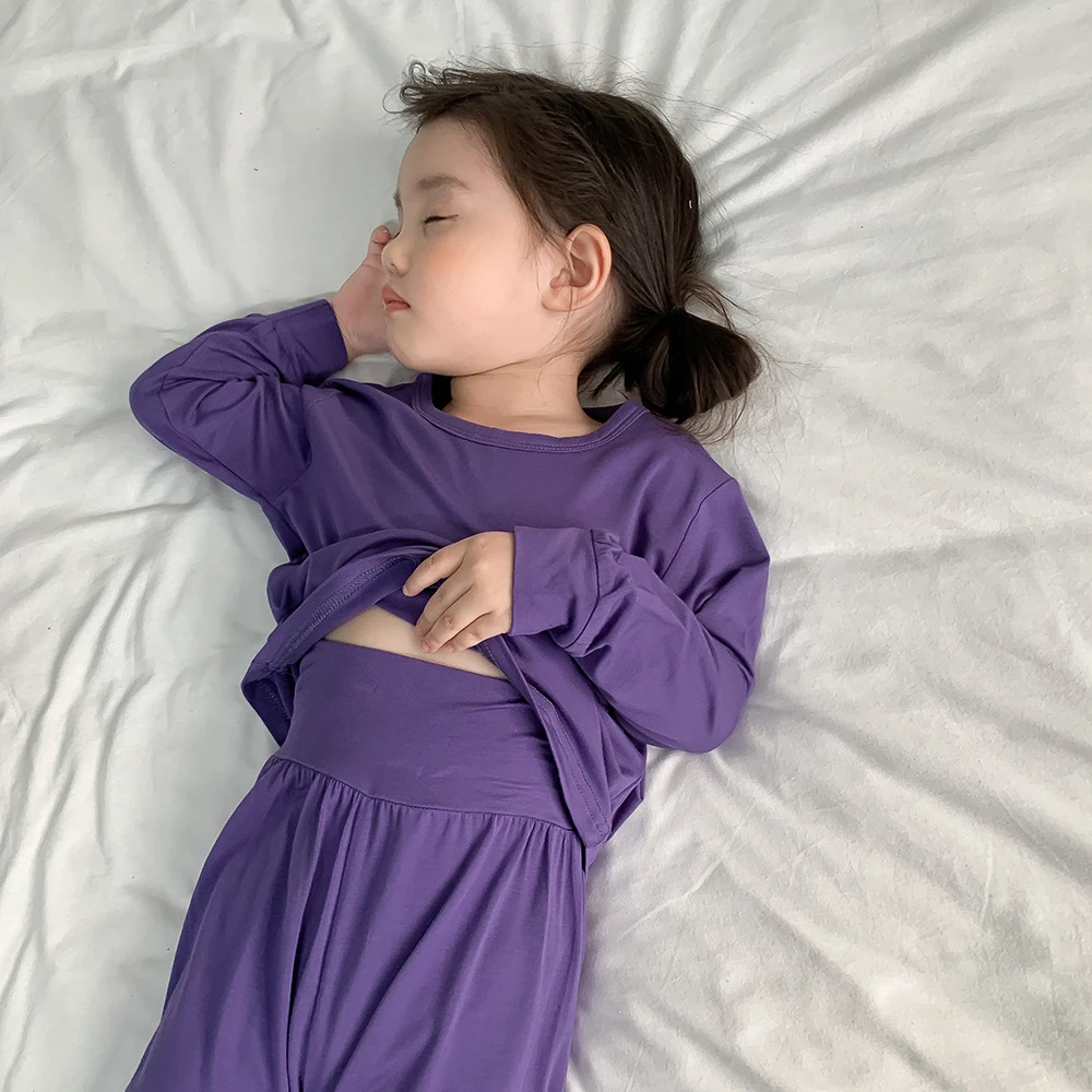 儿童睡衣护肚家居服夏季莫代尔宝宝睡衣新款空调服薄款