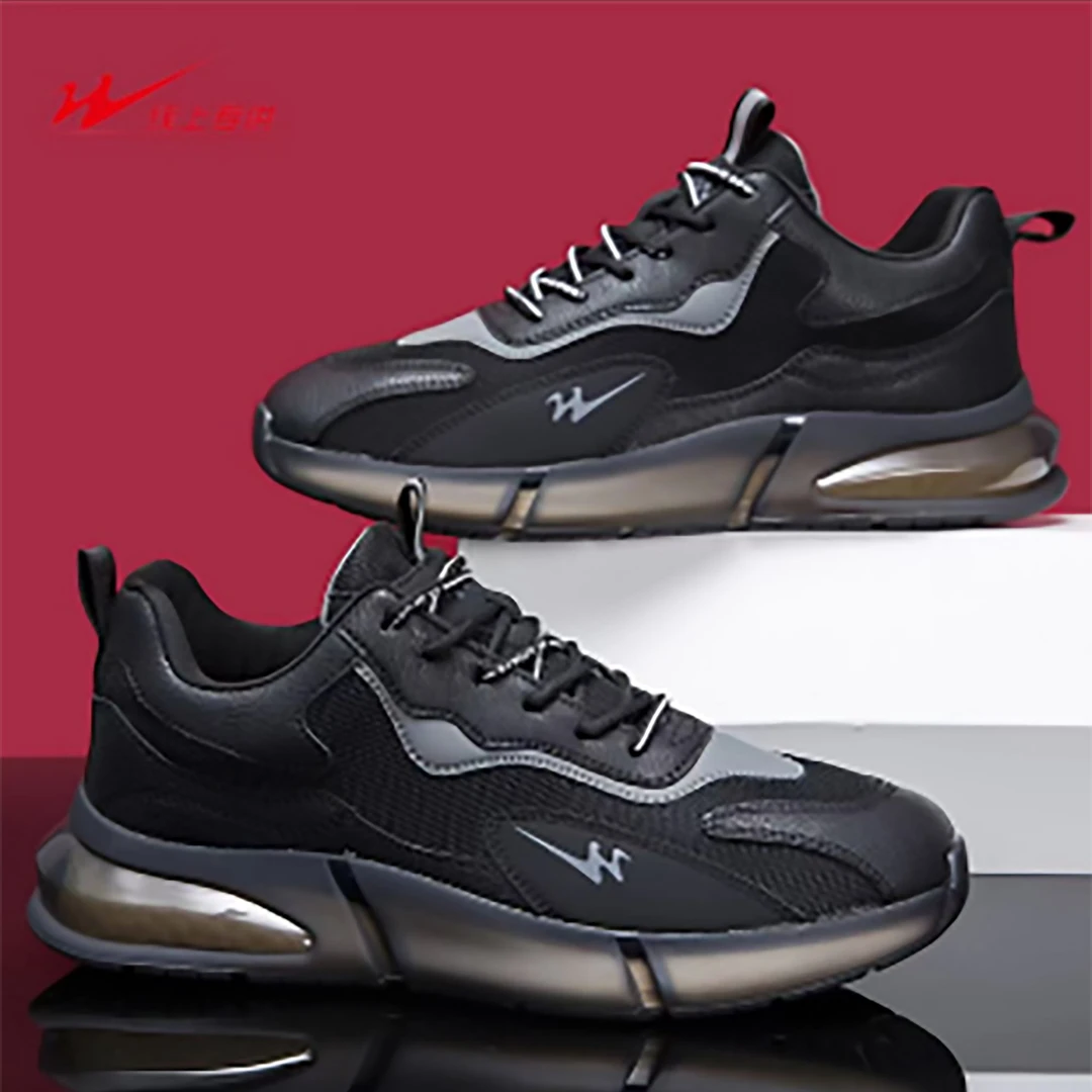 皮面运动鞋秋冬百搭舒适休闲情侣跑步鞋