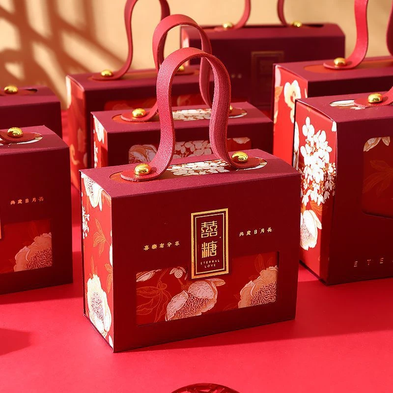 喜糖盒2025新款结婚专用糖果礼盒手提袋子订婚礼伴手礼品包装空盒