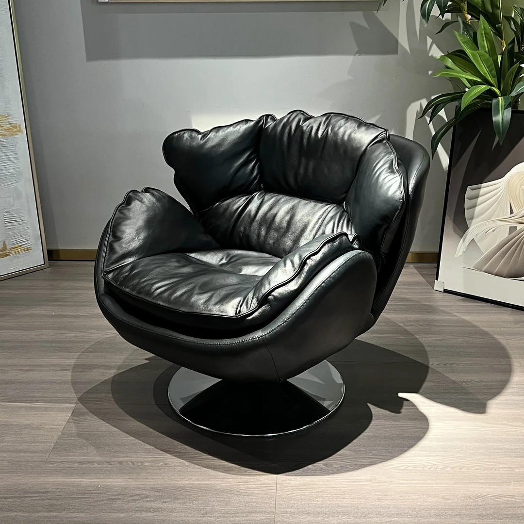 志琳严选【黑天鹅休闲椅】极简设计客卧室经典休闲椅可旋转单人沙发