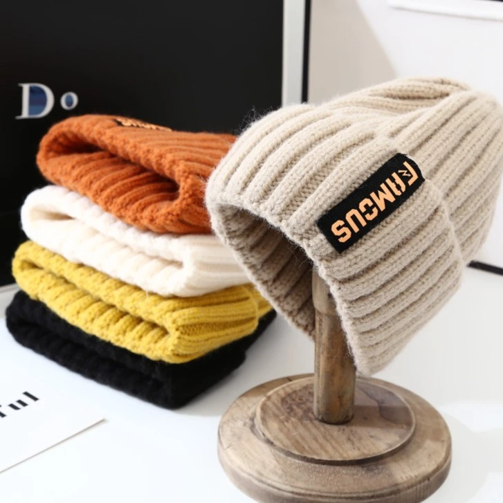 新款帽子女秋冬季百搭时尚毛线帽保暖护耳包头帽大弹力网红包头帽