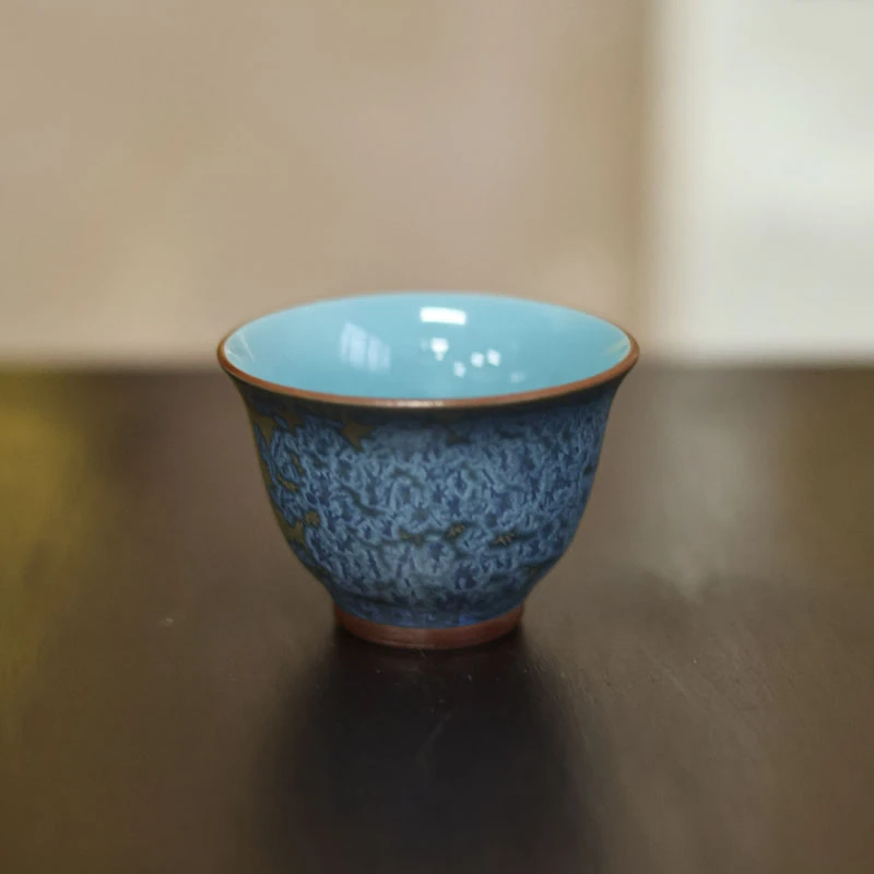 【小田甄陶】浮翠蓝玉客杯（Q3356）