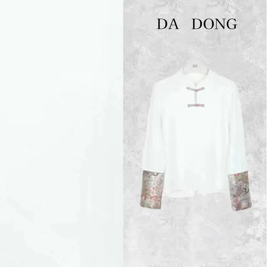 梨花落----中式设计师百搭时尚气质长袖圆领休闲打底衫