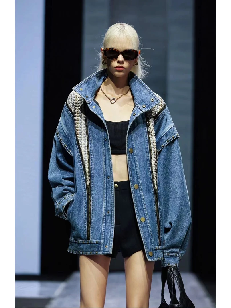 付款连接-牛仔外套女孤品微瑕疵款链接潮牛仔外套女欧美复古