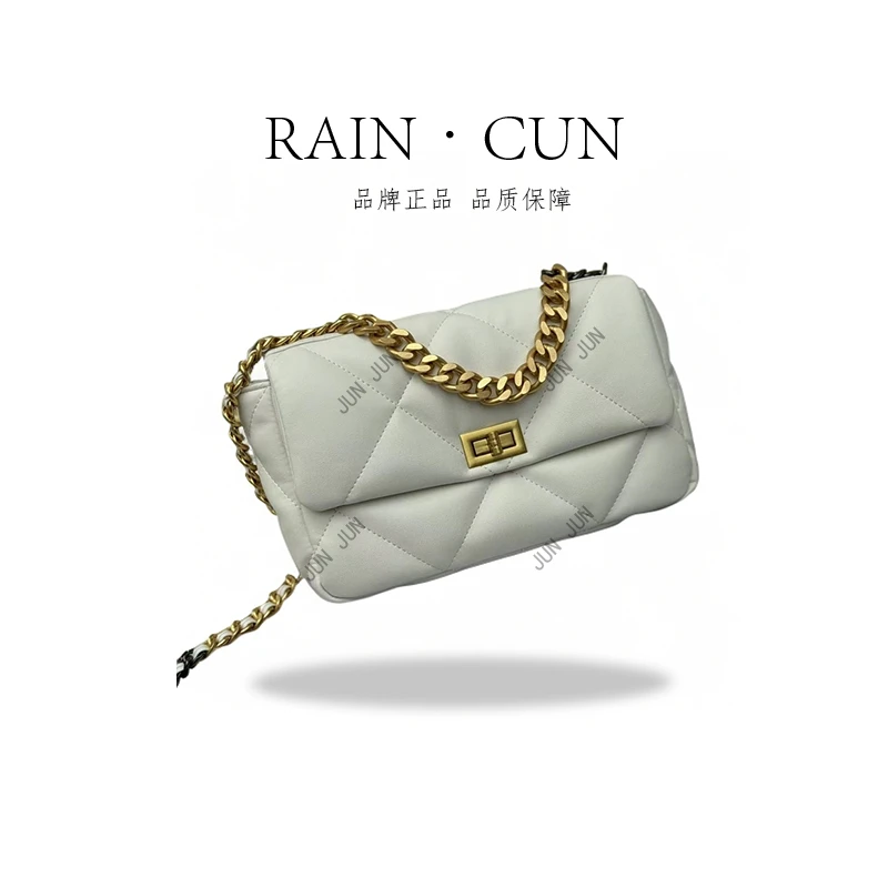 【RAIN.CUN】XKY-6843-白色高定轻奢时尚百搭潮流女士包包