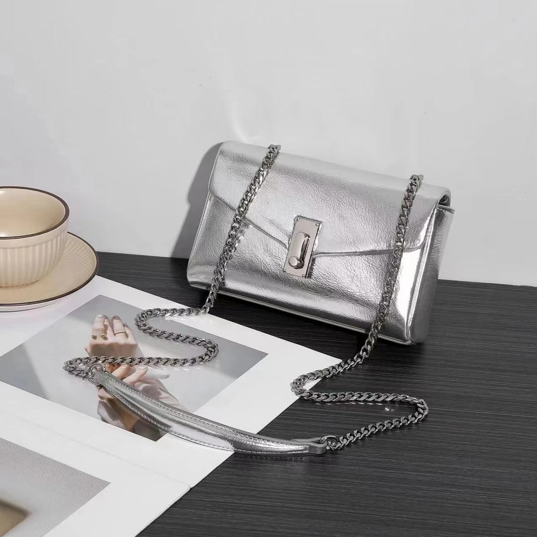 【RAIN.CUN】PL-558-银色-高定轻奢时尚百搭潮流女士包包