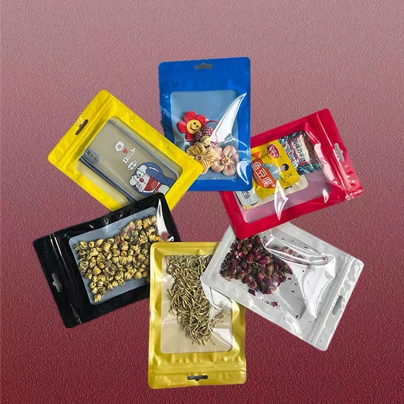 永朋现货通用自封袋阴阳开窗彩色骨袋饰品封口袋配件塑料包装袋子