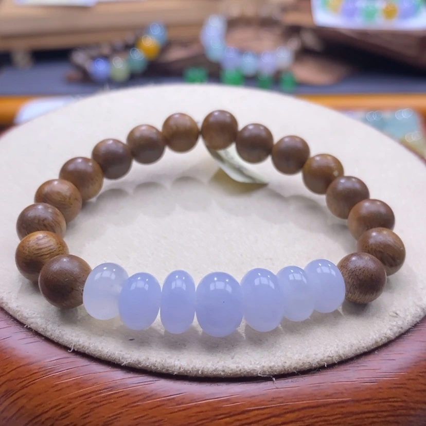 【闪购商品】沉香木手串蓉**r翡翠算盘珠手串