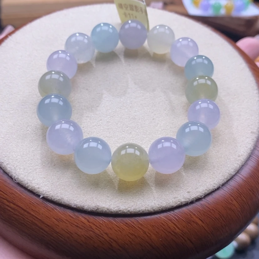 【闪购商品】翡翠手串未镶嵌马卡龙手串卡11+