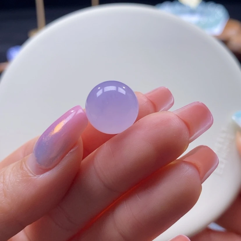 【闪购商品】翡翠颈饰未镶嵌翡翠冰粉色珠卡13.4mm