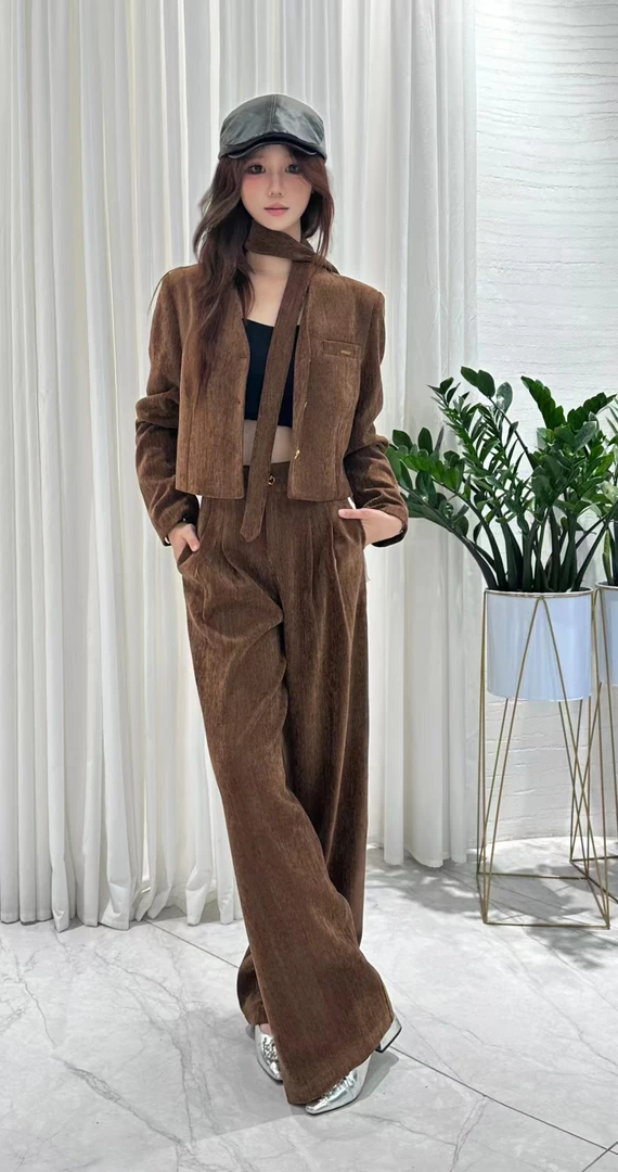 【高端女装】2024新款时尚气质显瘦套装HJ-1038