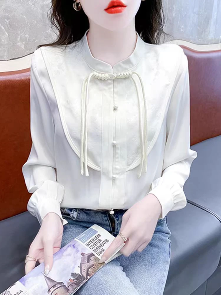 【高端女装】2024新款时尚气质百搭衬衫HJ-228