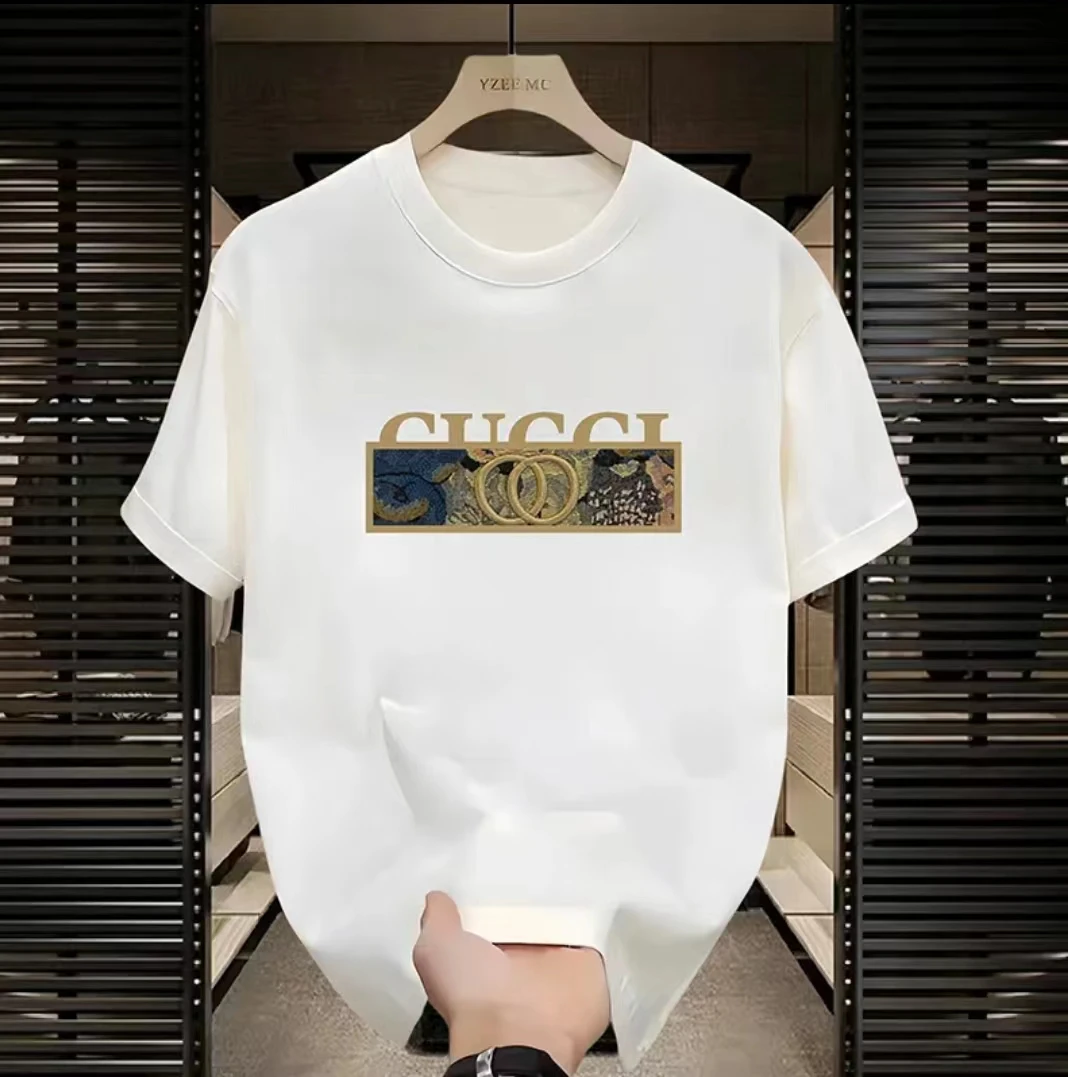 【印花T恤】潮夏季宽松T恤男女同款短袖百搭时尚f7-CU双圈