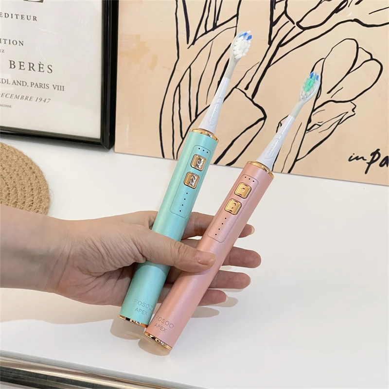 A020#高档合金材质机软毛充电式 电动牙刷充电式