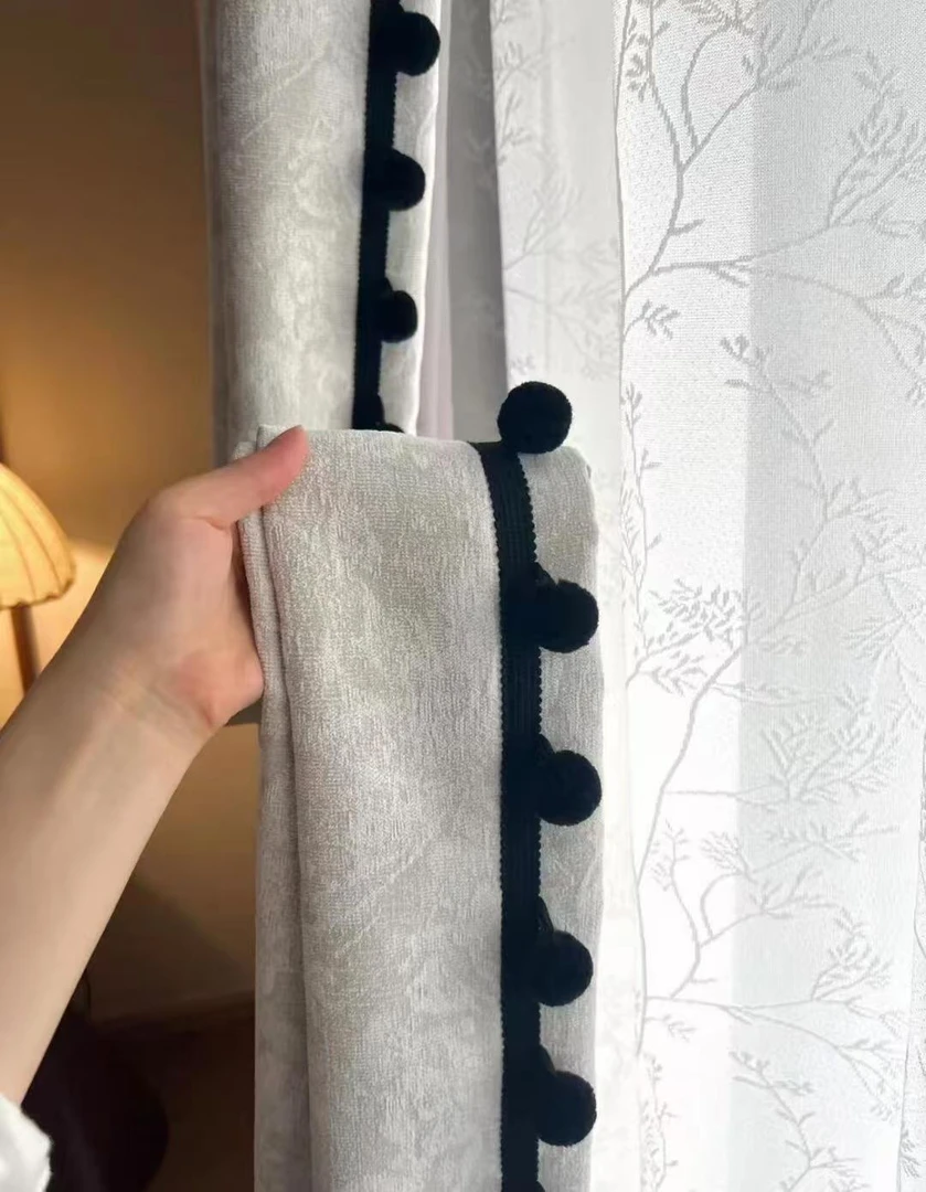【莫奈花园】雪尼尔简约客厅卧室高遮光2025新款轻奢高级定制窗帘