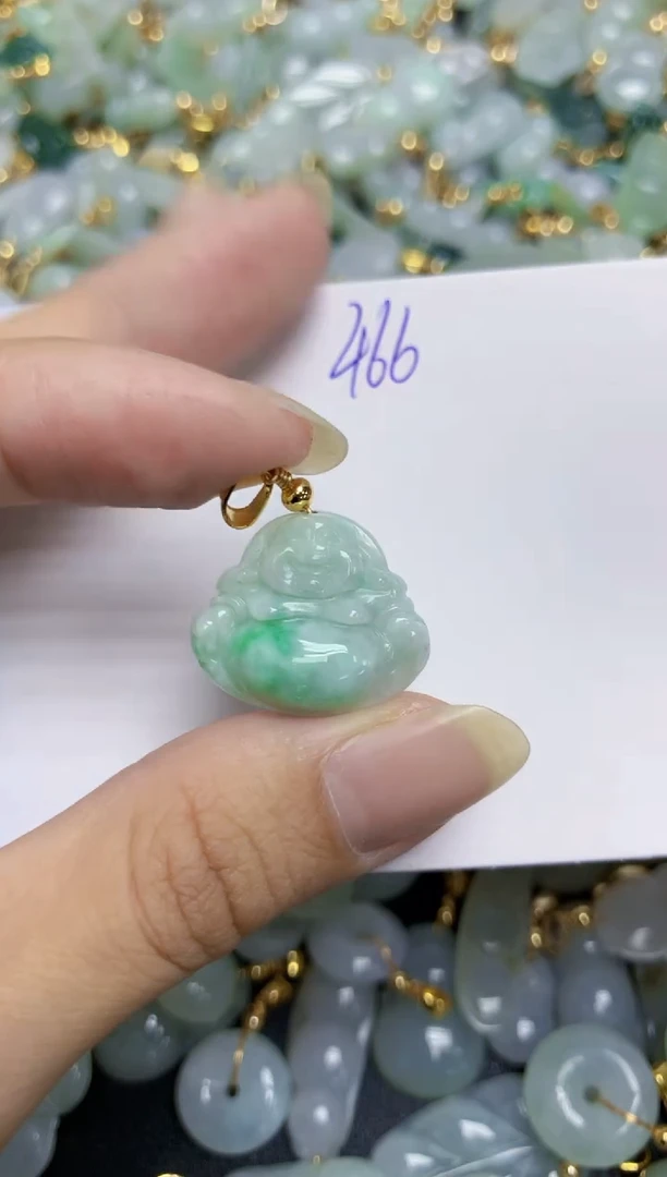 【闪购商品】翡翠挂件合金天然缅甸翡翠A货