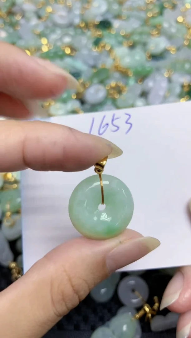 【闪购商品】翡翠挂件合金天然缅甸翡翠A货