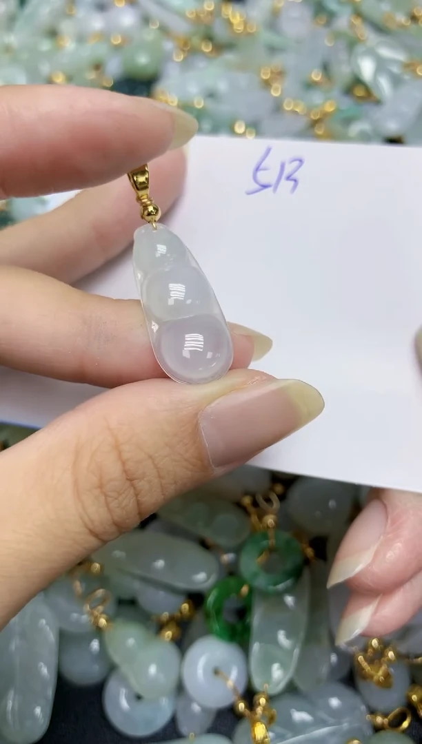 【闪购商品】翡翠挂件合金天然缅甸翡翠A货