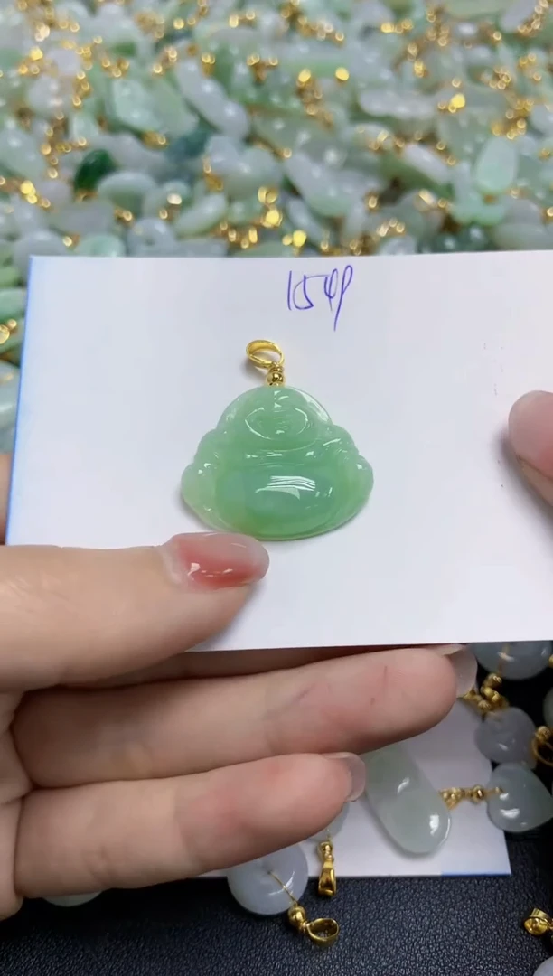【闪购商品】翡翠挂件合金天然缅甸翡翠A货
