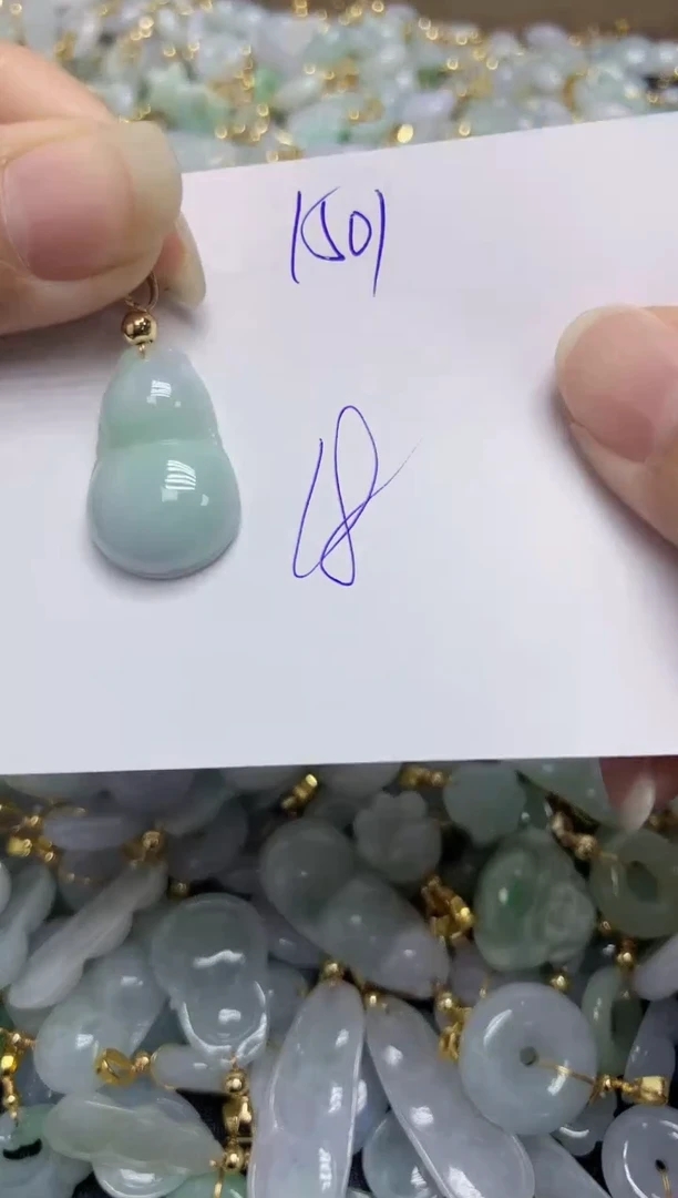 【闪购商品】翡翠颈饰合金天然缅甸翡翠A货