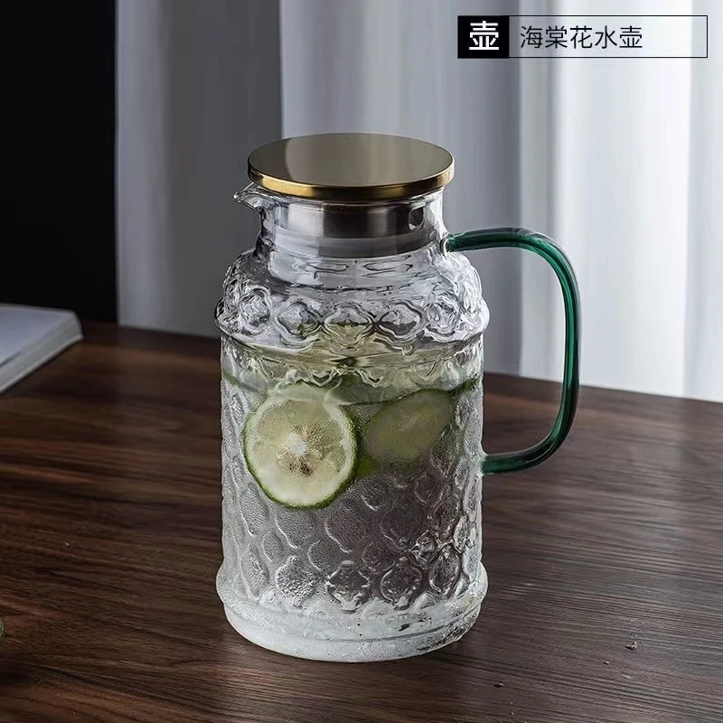 1.8升海棠壶高硼硅耐热玻璃泡茶水壶家用大容量可电陶炉加热煮茶