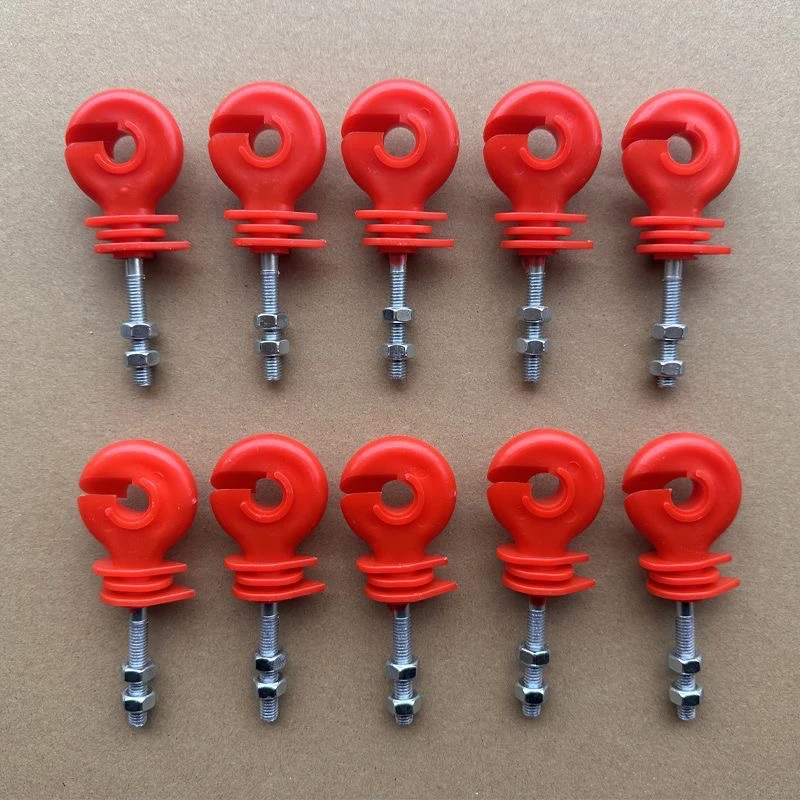 自攻绝缘子脉冲电子围栏终端杆螺栓型绝缘子牧场塑胶绝缘钉